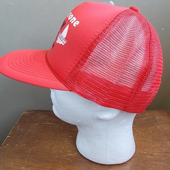 Vintage RARE Indy 500 Pit Crew FireHawk Firestone Snapback Cap Hat Red - Picture 3 of 9